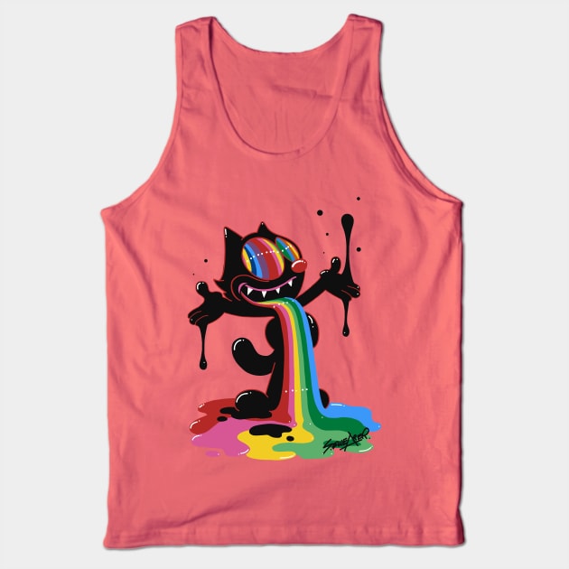 Trippy Felix the Cat Tank Top by ms_wearer